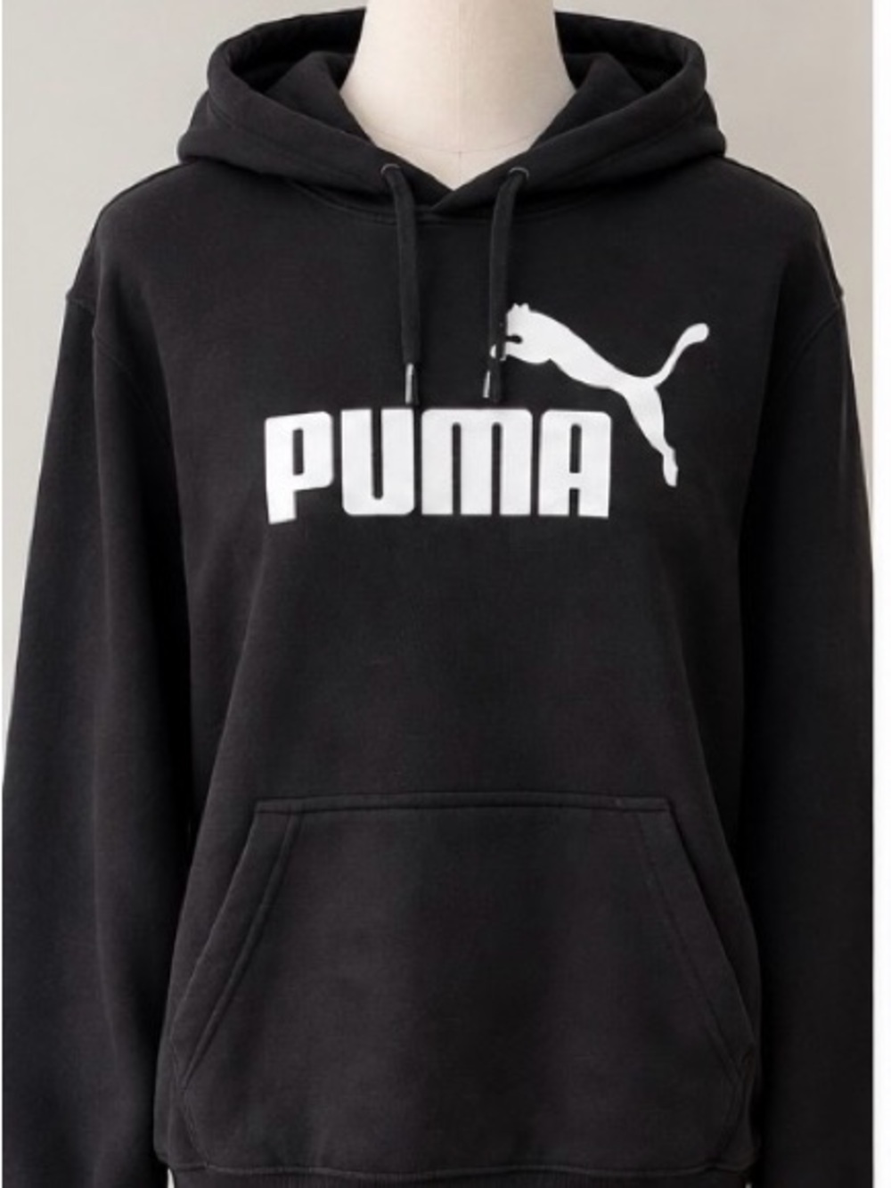 Puma Men’s Black Hoodie with White Logo